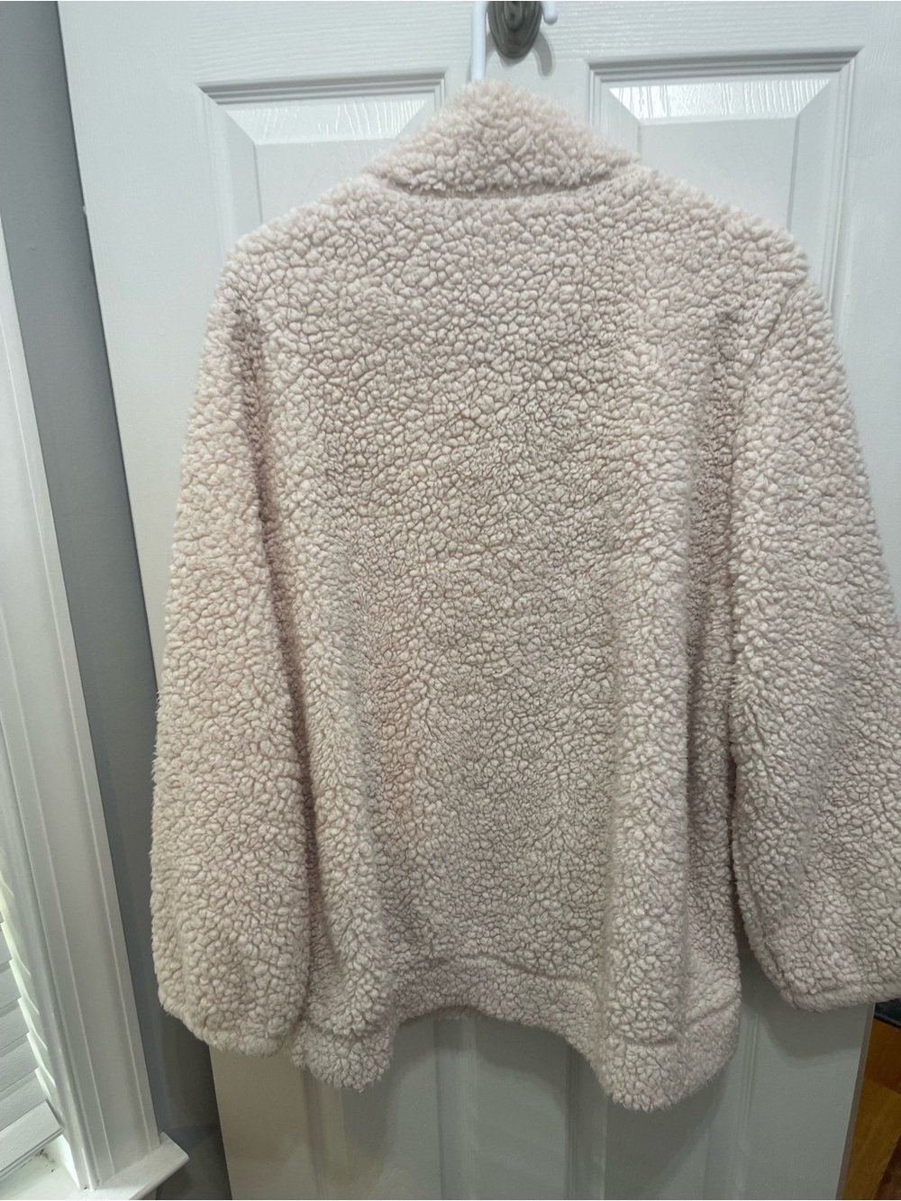 Cozy Cream Sherpa Quarter-Zip Pullover Hoodie - Picture 11 of 11
